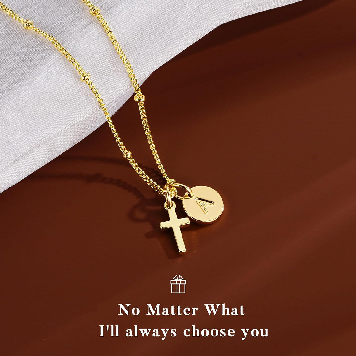 Turandoss Cross Initial Necklaces for Girls, Teen Girl Gifts Trendy Stuff