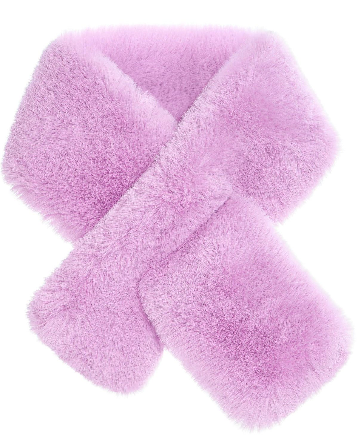 Plush Kids Fur Collar Scarf, Girls Boys Winter Rainbow Cute Scarves