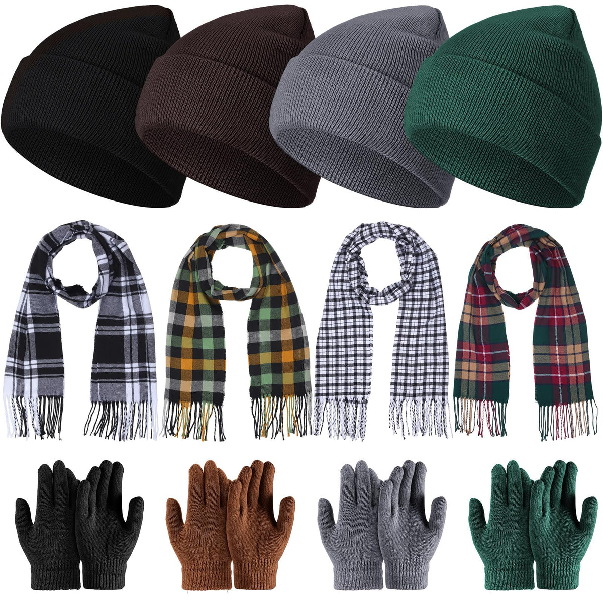 JaGely Kids Winter Hat Scarf Gloves Set