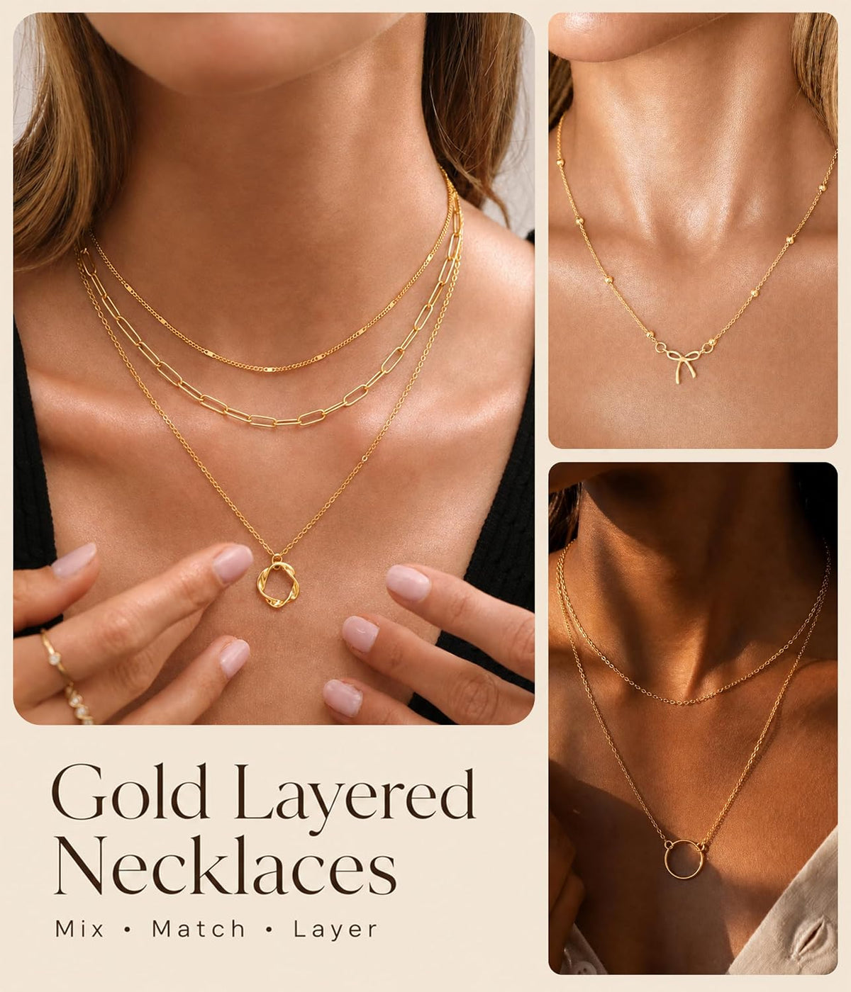 73 Pcs Gold Jewelry Set for Women, Necklaces Bracelets Rings Earrings Set