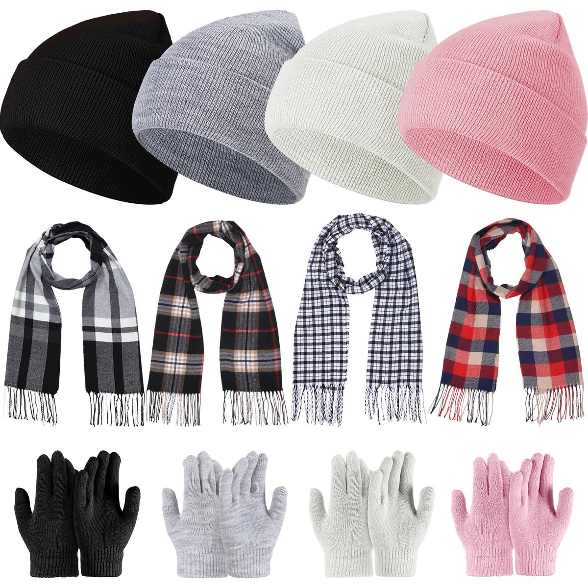 JaGely Kids Winter Hat Scarf Gloves Set