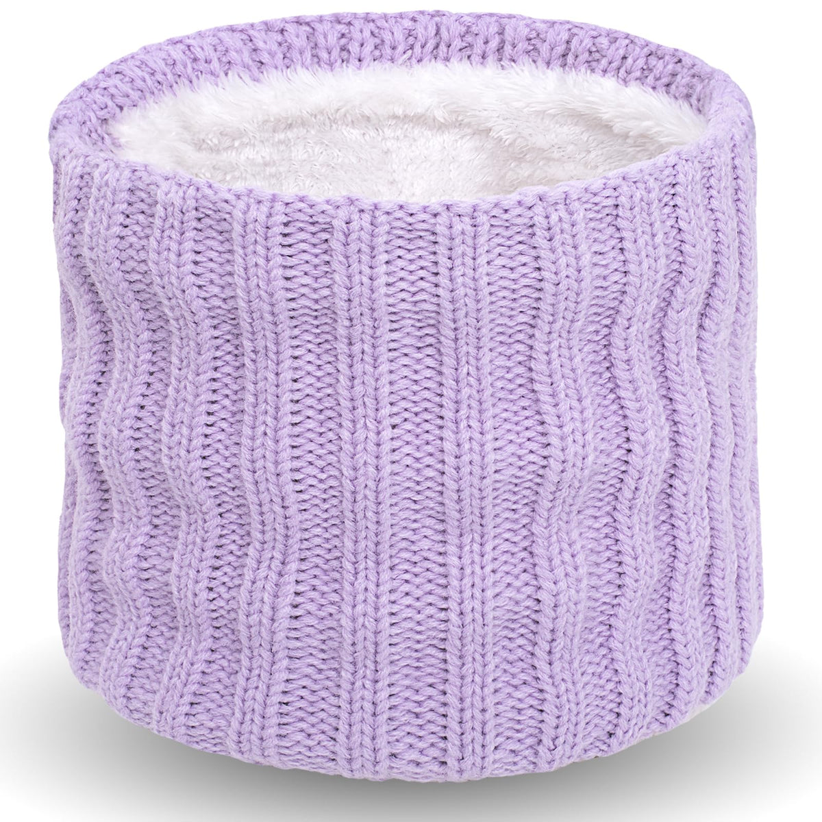 Wandx Kids Winter Neck Warmer Gaiter Knitted Infinity Scarf for Boys Girls