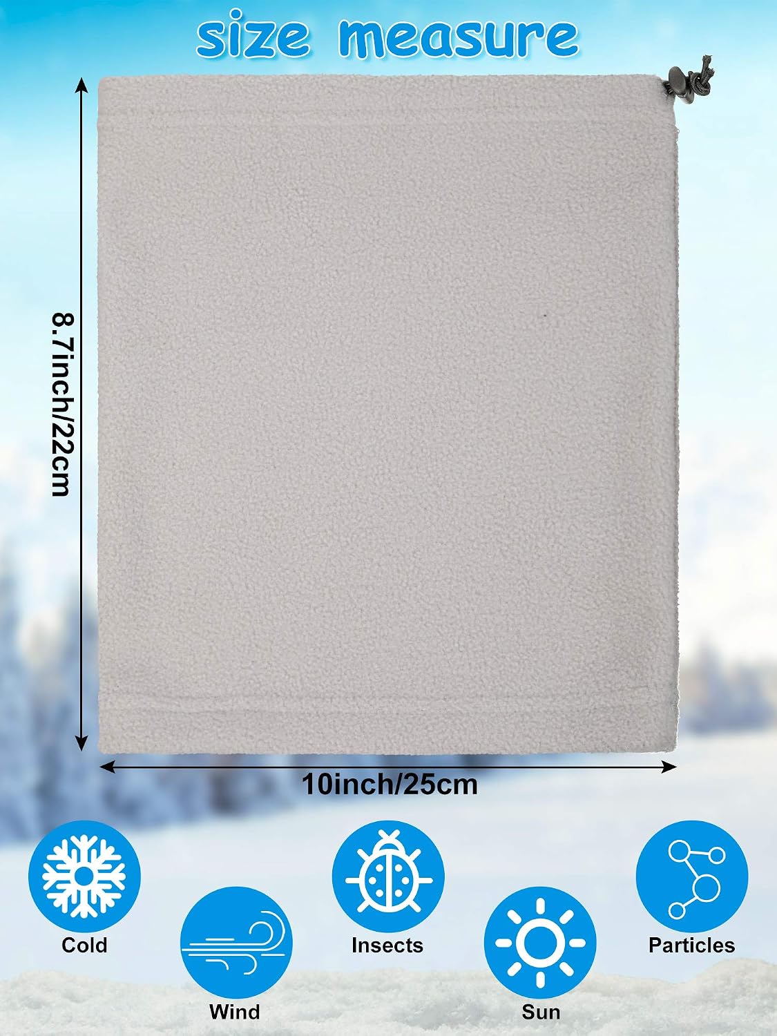 Syhood 9 Pcs Kids Neck Warmer Fleece Neck Gaiter Winter
