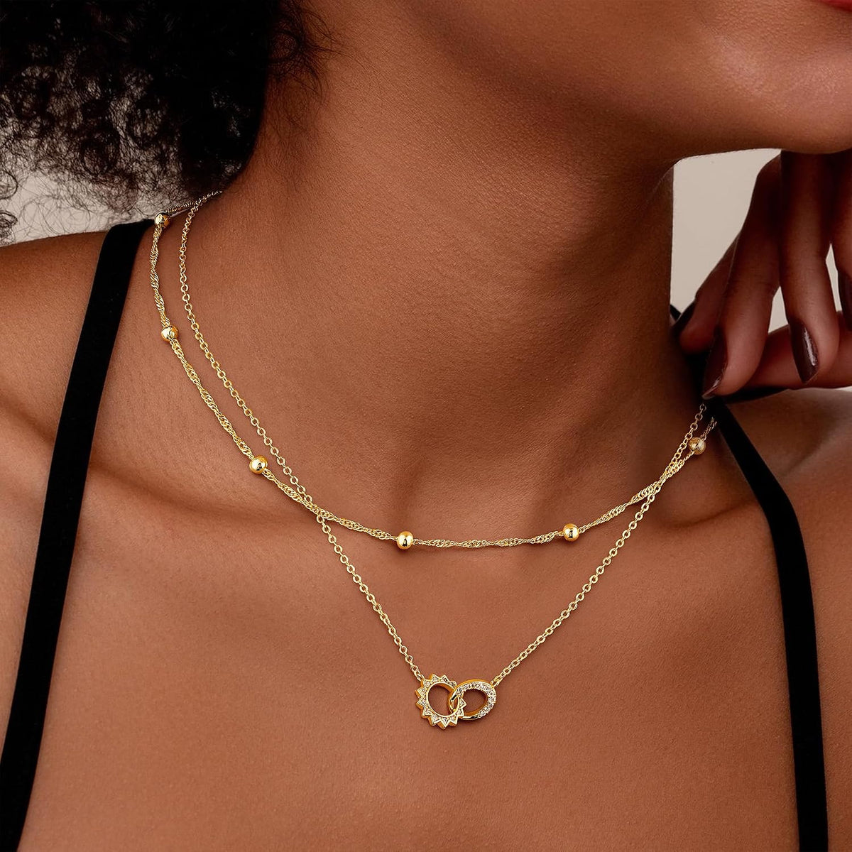 Turandoss Layered Necklaces for Women