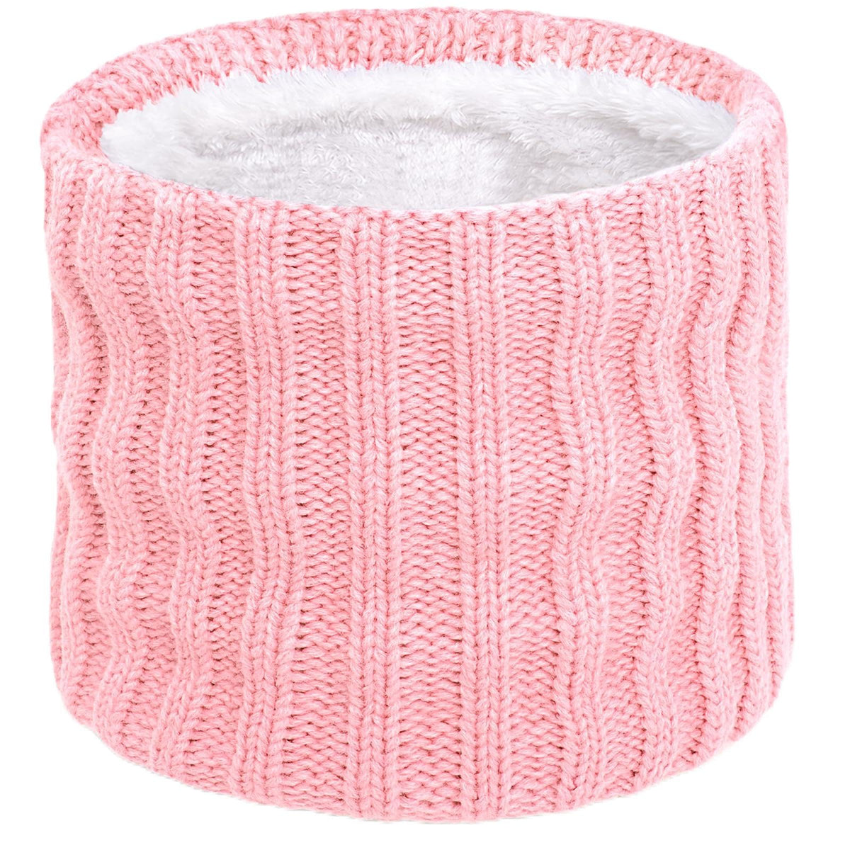 Wandx Kids Winter Neck Warmer Gaiter Knitted Infinity Scarf for Boys Girls