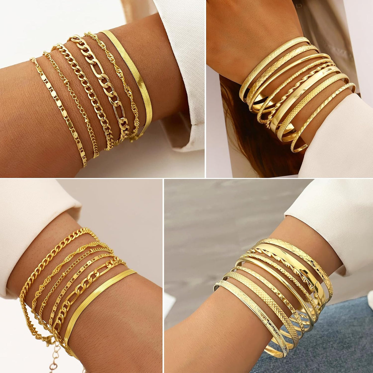 FANDY 137 Pieces Gold Jewelry Set for Women