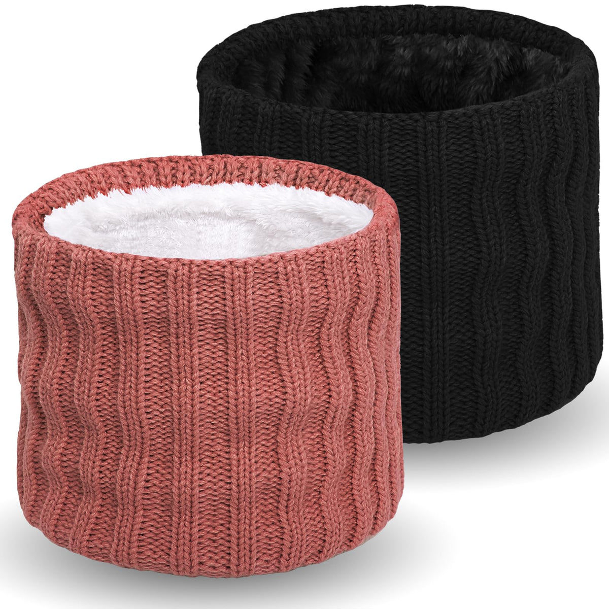Wandx Kids Winter Neck Warmer Gaiter Knitted Infinity Scarf for Boys Girls