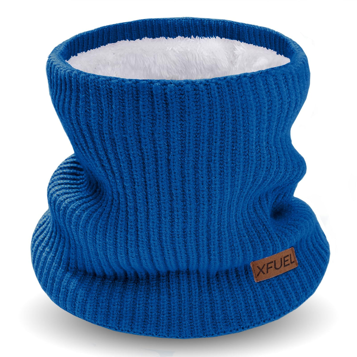 Kids Neck Warmer, Knitted Winter Neck Gaiter, Fleece Lined Infinity Scarf for Boys Girls, Ski Mask for Cold Weather