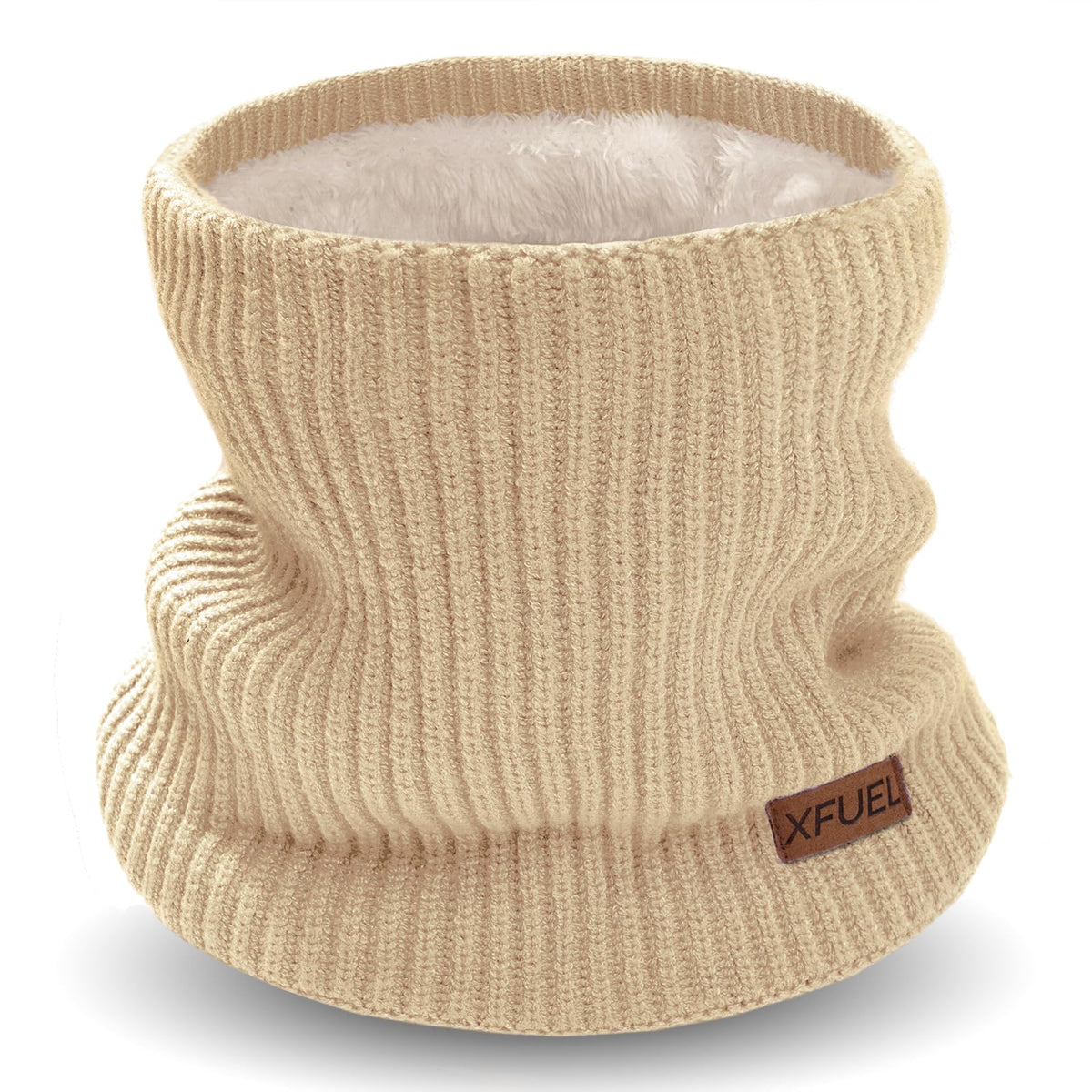 Kids Neck Warmer, Knitted Winter Neck Gaiter, Fleece Lined Infinity Scarf for Boys Girls, Ski Mask for Cold Weather