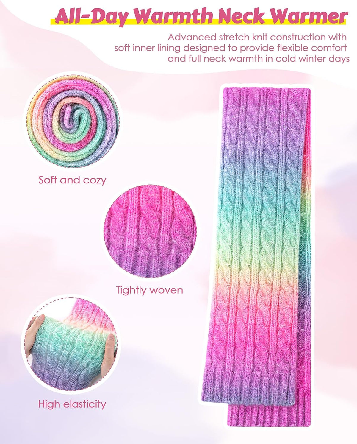 Kids Winter Hat Gloves Set, Toddler Winter Beanie Scarf Ear Muffs for Girls