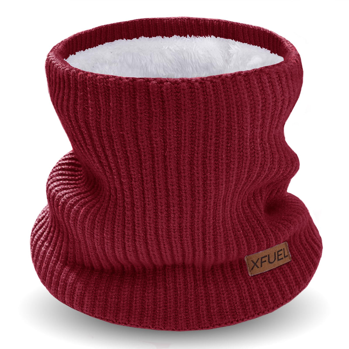 Kids Neck Warmer, Knitted Winter Neck Gaiter, Fleece Lined Infinity Scarf for Boys Girls, Ski Mask for Cold Weather