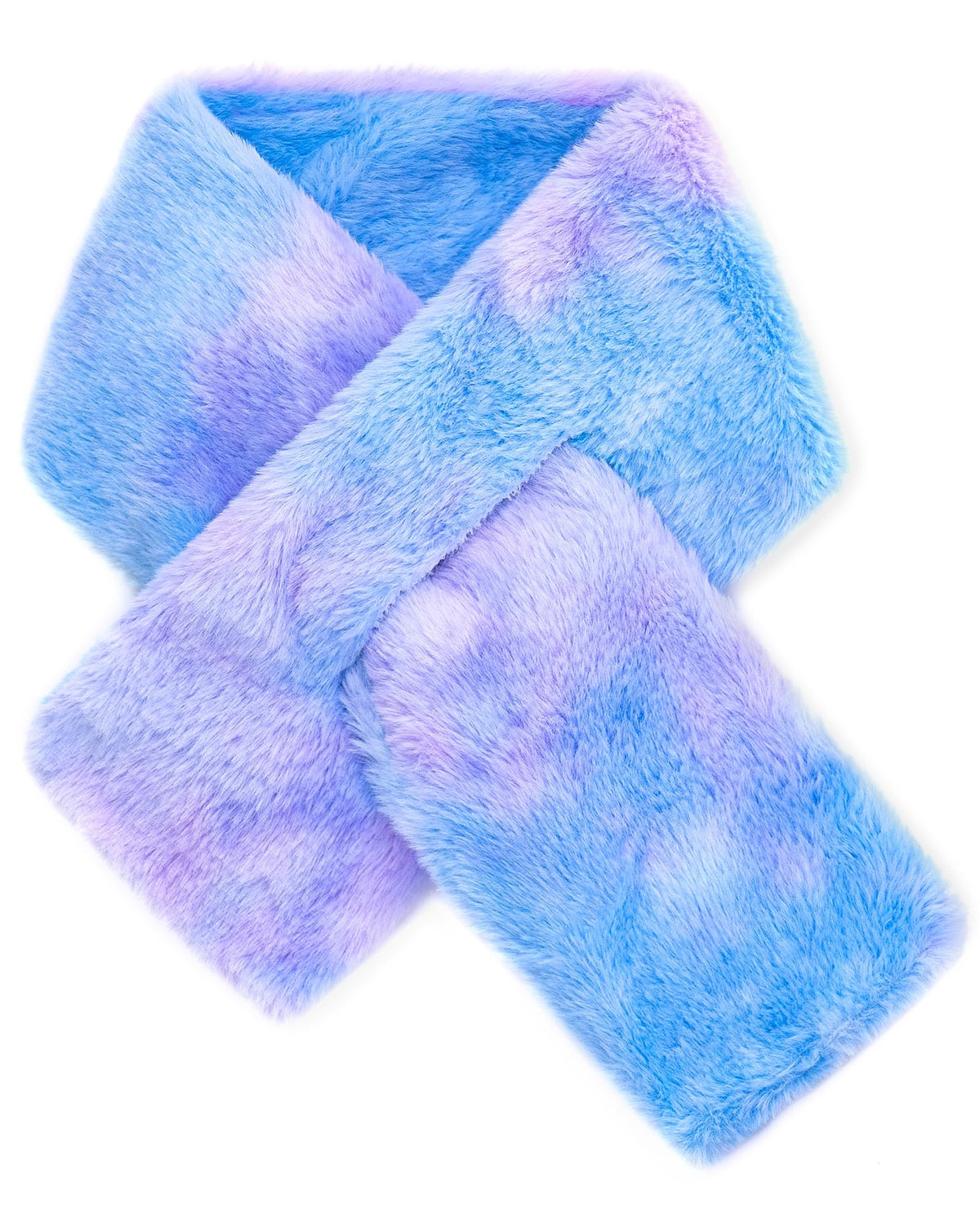 Plush Kids Fur Collar Scarf, Girls Boys Winter Rainbow Cute Scarves
