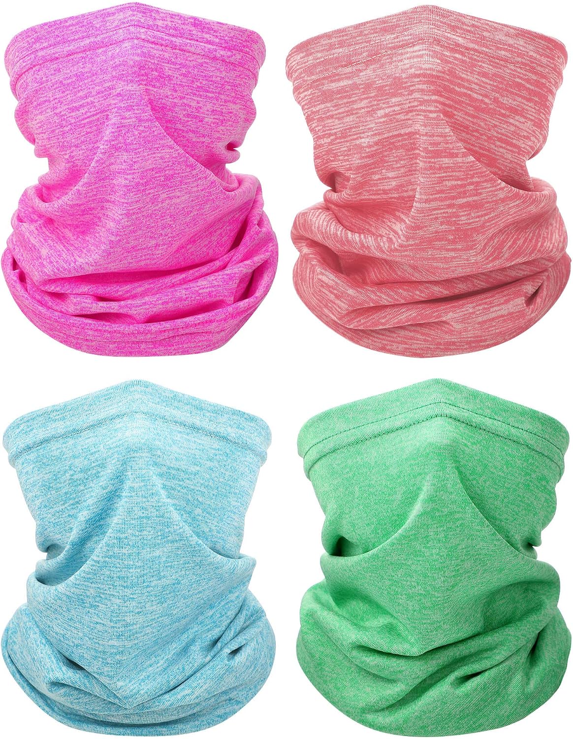 SATINIOR 4 Pcs Kids Neck Gaiter Face Cover Scarf