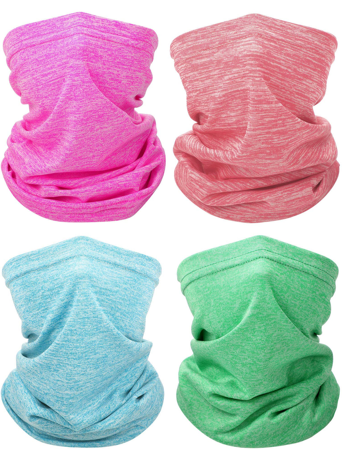 SATINIOR 4 Pcs Kids Neck Gaiter Face Cover Scarf