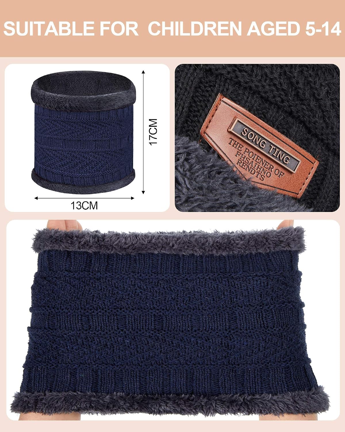 4 Sets Kids Winter Hat and Scarf Set