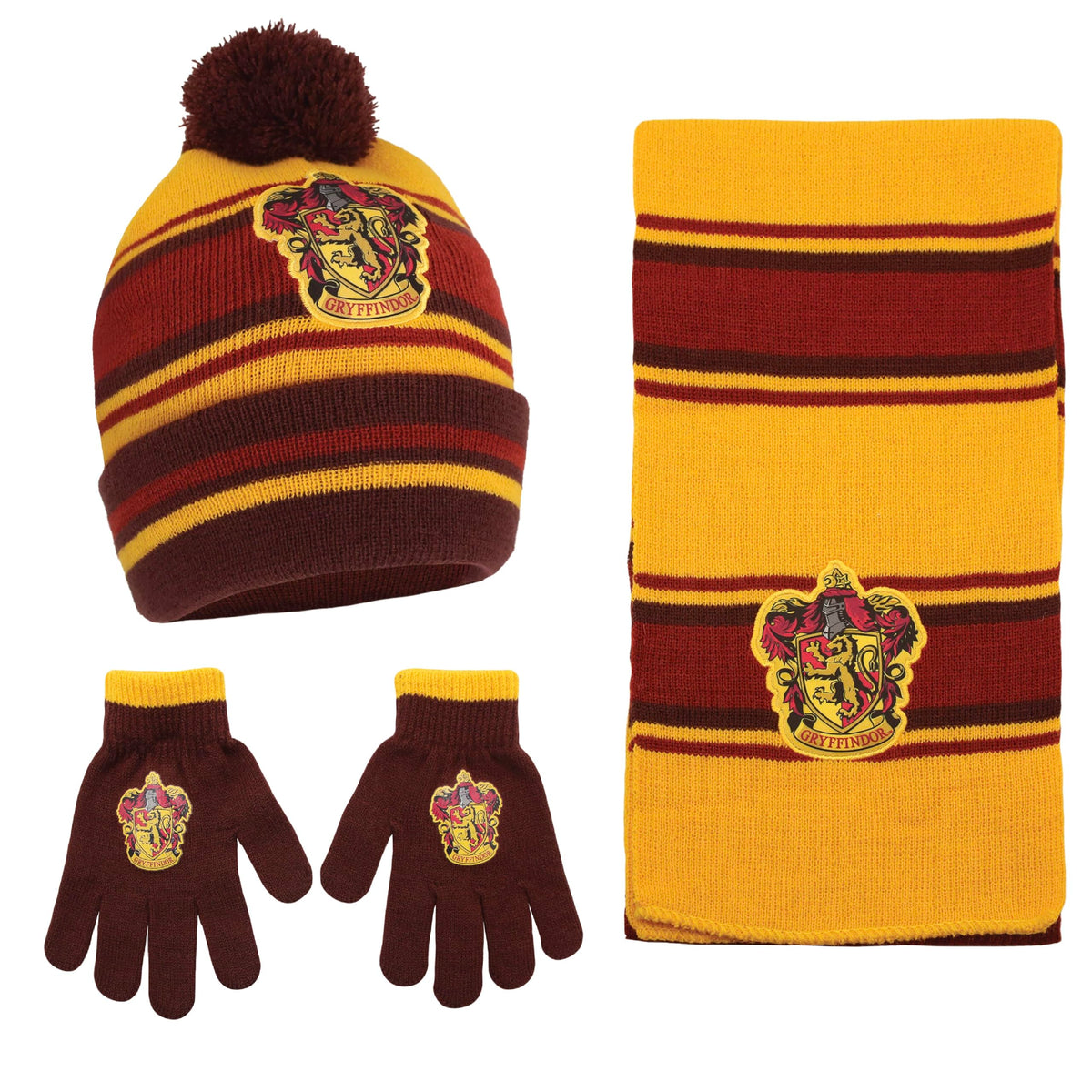 Harry Potter Kids Winter Hat Gloves Scarf Set, or Ski Gloves for Boys and Girls, Winter Hat for Kids 4-14 Years
