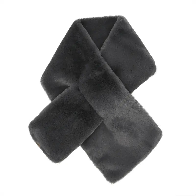 C.C Luxe Faux Fur Wrap Scarf – A Plush and Elegant Women's Accessory, Offering Ultimate Warmth and Sophistication with a Soft Faux Fur Finish Winter Soft Warm Shawl