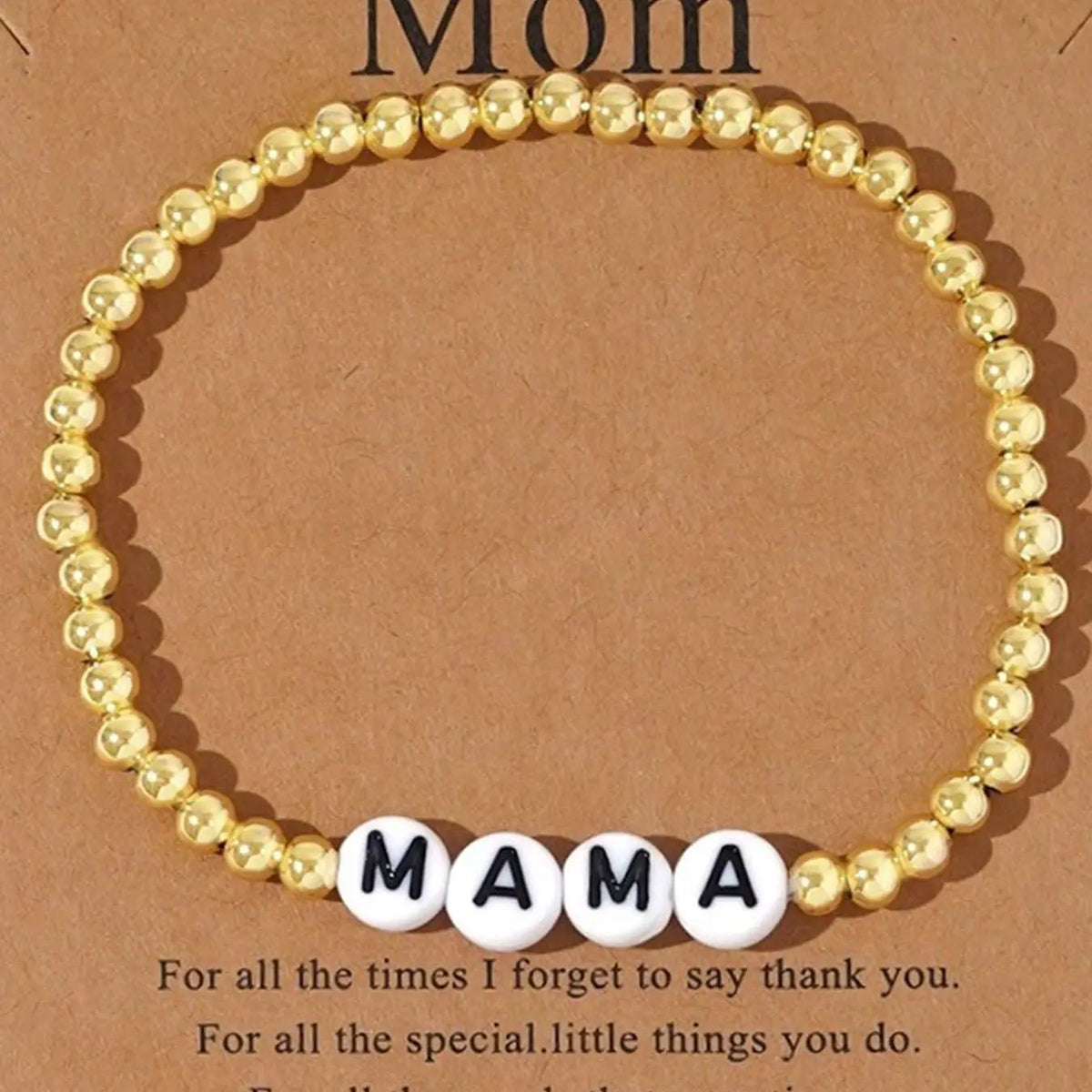 Letter Pattern Beaded Bracelet, Fashionable Jewelry for Women & Girls, Trendy All-match & Exquisite Jewelry for Birthday Gift, Matching Bracelet