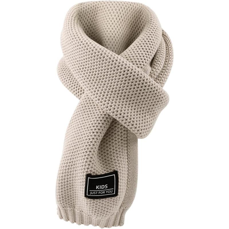 P-HDW010   Kids Winter Infinity Scarf Knit Toddler Boy Girls Scarves Cotton Outdoor Neck Warmer for Children 3-15 Years