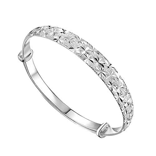 Women Jewelry 925 Silver Sterling Silver Bracelet Fashion Cuff Bangle Chain Bracelets Practical Processed