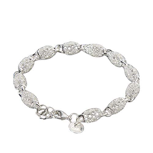 Women Jewelry 925 Silver Sterling Silver Bracelet Fashion Cuff Bangle Chain Bracelets Practical Processed
