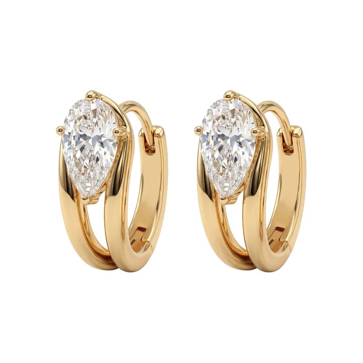 VACRONA Cubic Zirconia Huggie Earrings 14k Gold Plated Tiny Earrings Small Huggie Hoop Earrings Simple Lightweight Hoops Gift for Women