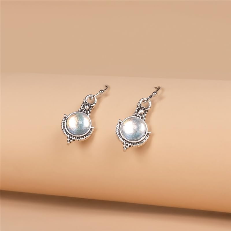 Luxurious Vintage Moonstone Statement Long Drop Dangle Earrings - Drop Dangle Jewelry for Wedding Party, Gift Idea, Durable, Shining, Elegant, and Sophisticated Accessories