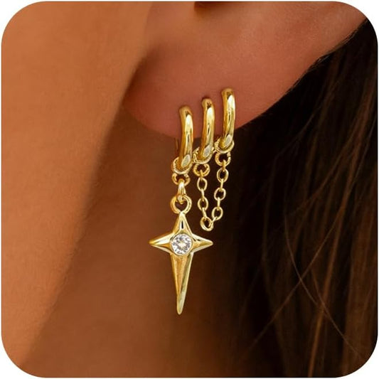 Gold Dangle Earrings for Women, 14k Pearl Drop Earrings Leaf Flower Pearl Gold Earrings for Women Trendy Cute Prom Bridal Earring Dangling Long Pearl Earring Wedding Jewelry