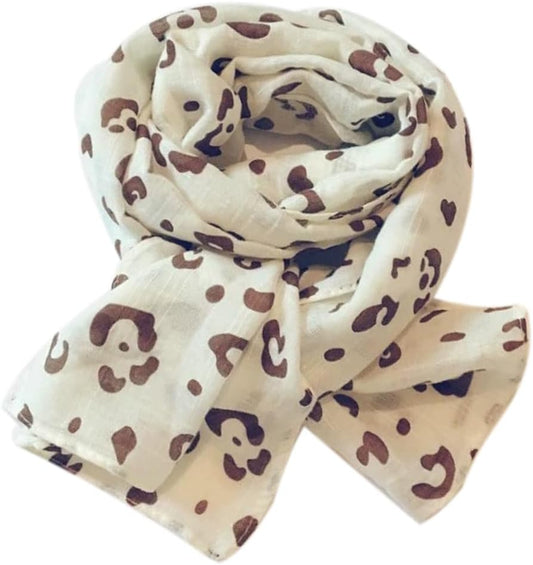 Summer Soft Cute Print Scarf for Kids Boy Girl Casual Travel Scarf 60"×10"