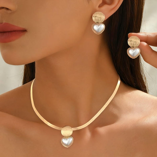 14K Gold Plated Geometric Square Circle Jewelry Set Snake Chain Pendant Necklace Hollow Square Stud Earrings Minimalist Modern Daily Casual Women Accessories