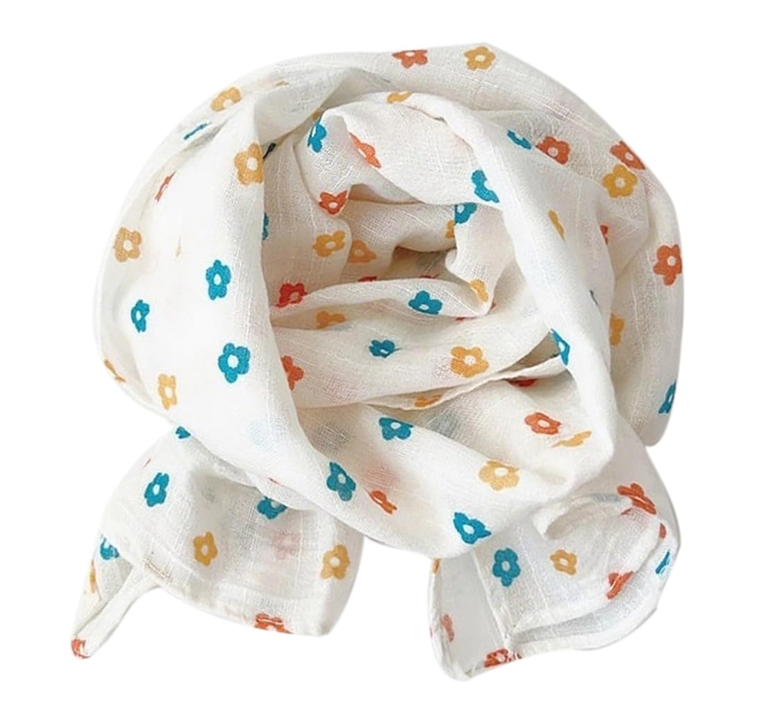 Summer Soft Cute Print Scarf for Kids Boy Girl Casual Travel Scarf 60"×10"