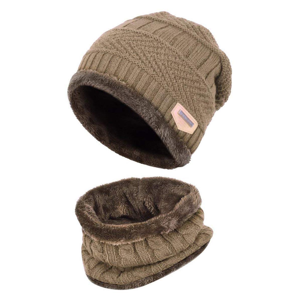 Kids Winter Beanie Scarf Set for Boys Girls Ages 5-14
