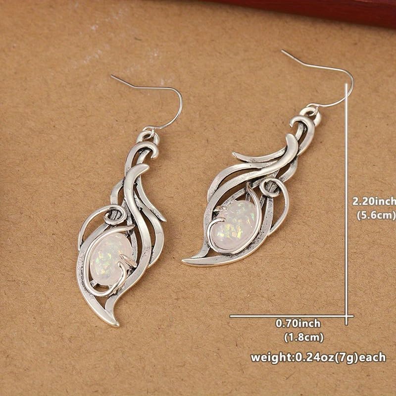 Creative Retro Handmade Droplet Shaped Pendant Earrings, Personalized Jewelry Accessories for Holiday Parties