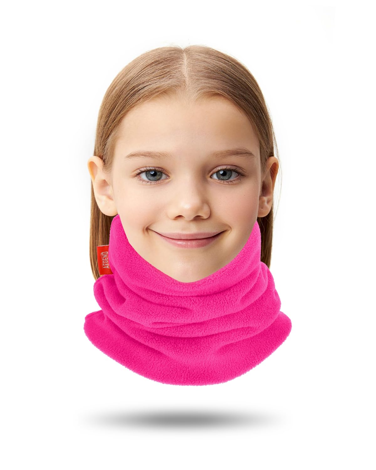 Aegend Neck Warmer for Kids 2 Pack, Double-Layer Fleece Ski Neck Gaiter for Boys Girls Youth Winter Cold Weather Scarf
