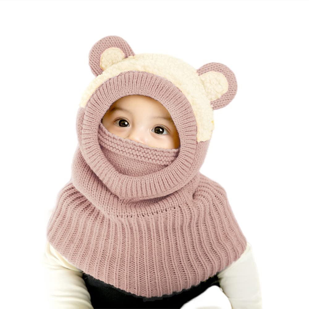 Baby Winter Hat Scarf Set, Unisex Infant Toddler Kids Hat Scarf