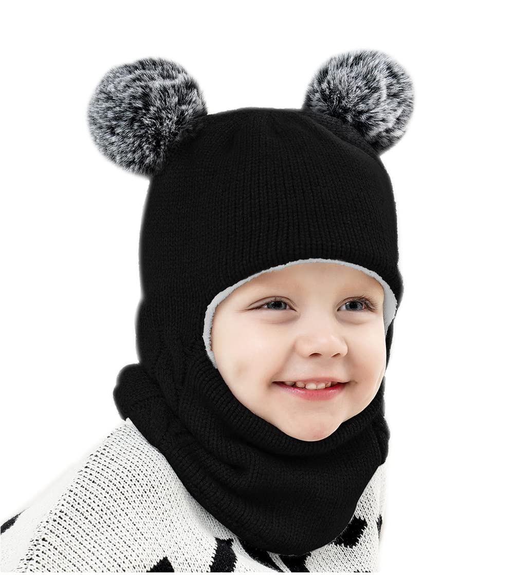 Baby Winter Hat Scarf Set, Unisex Infant Toddler Kids Hat Scarf