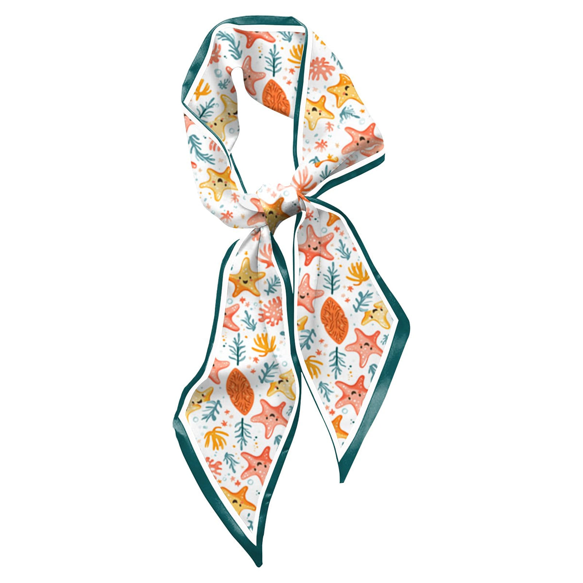 Hair Head Neck Scarf Silk Feeling Long Satin Scarves Aesthetic Cute Decoration for Handbag Women Girls (59 * 6.7'')