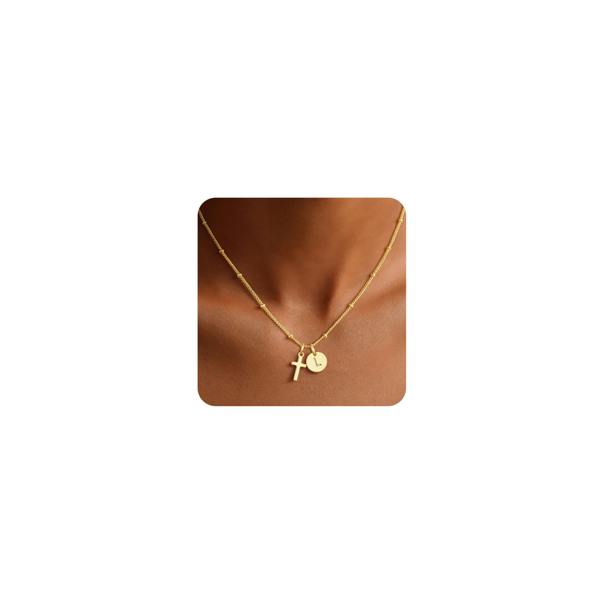 Turandoss Cross Initial Necklaces for Girls, Teen Girl Gifts Trendy Stuff