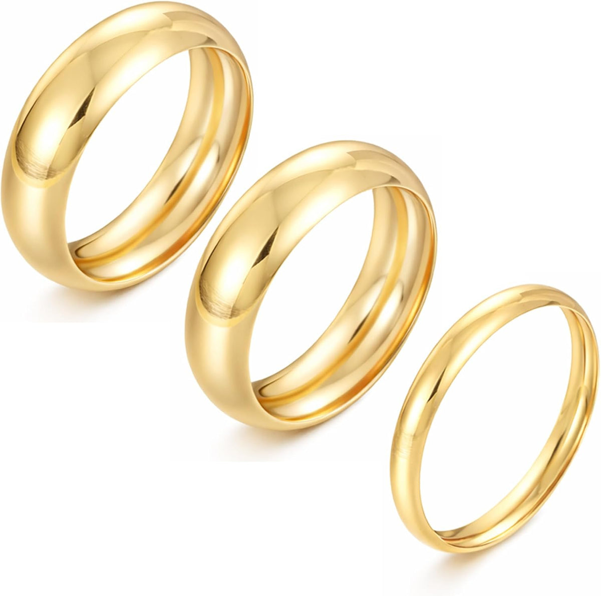 5Pcs Gold Bangle Bracelets for Women, Chunky Stackable Cuff Bracelet Set