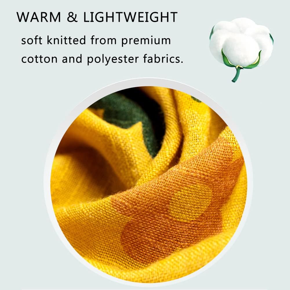 Summer Soft Cute Print Scarf for Kids Boy Girl Casual Travel Scarf 60"×10" (Cherry/White)