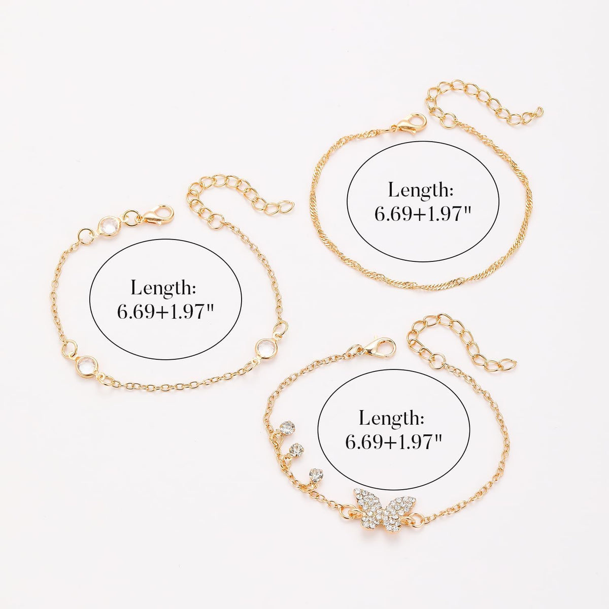 5 PCS Gold Bow Bracelets Set for Women, Elegant Butterfly and Pearl Accented Layered Bracelet Set - Delicate Fashion Jewelry