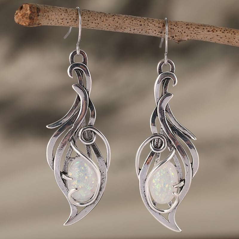 Creative Retro Handmade Droplet Shaped Pendant Earrings, Personalized Jewelry Accessories for Holiday Parties