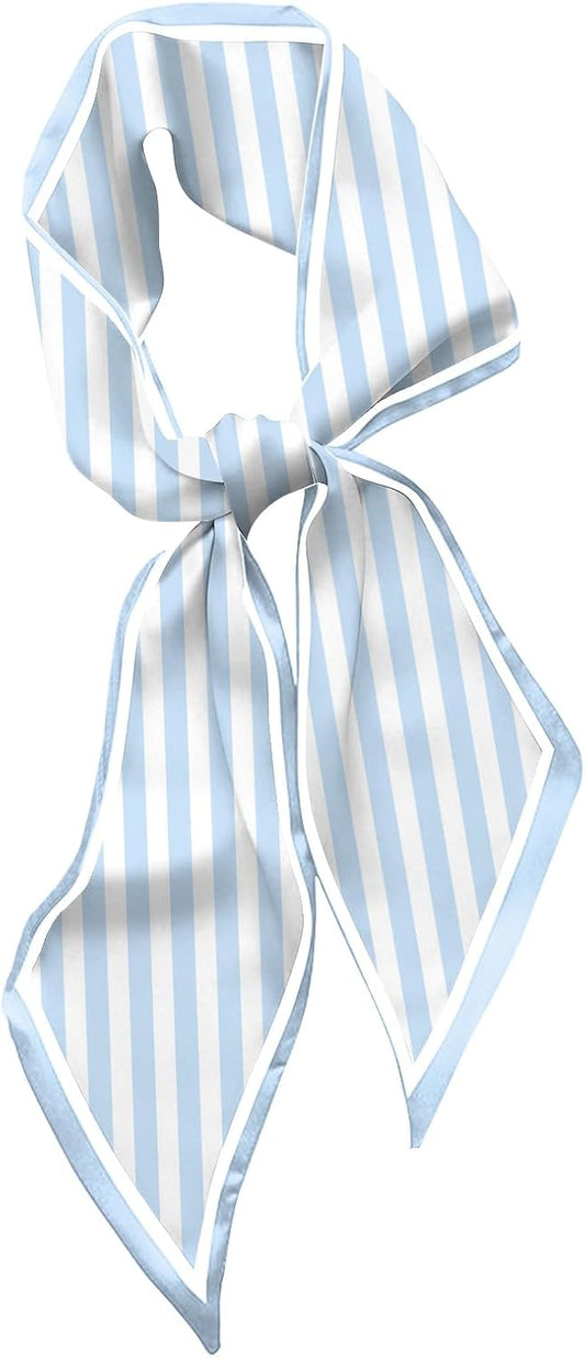 Hair Head Neck Scarf Silk Feeling Long Satin Scarves Aesthetic Cute Decoration for Handbag Women Girls (59 * 6.7'')