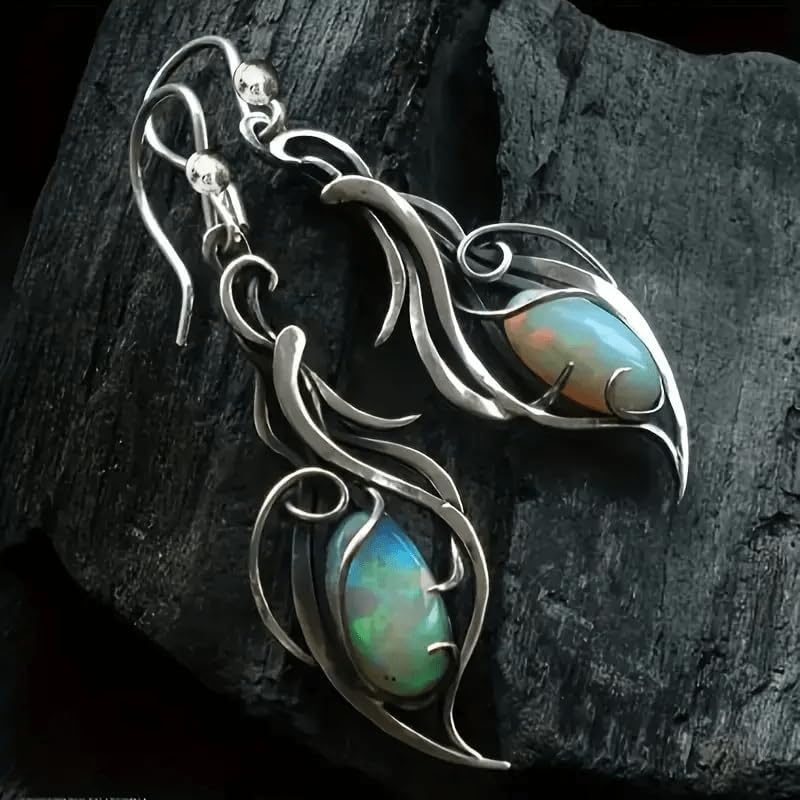 Creative Retro Handmade Droplet Shaped Pendant Earrings, Personalized Jewelry Accessories for Holiday Parties