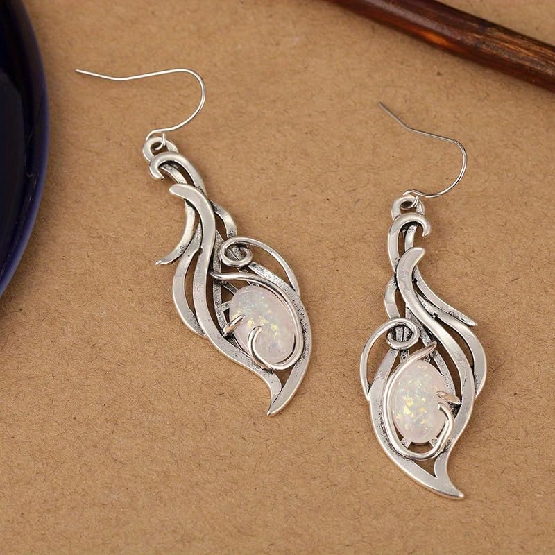 Creative Retro Handmade Droplet Shaped Pendant Earrings, Personalized Jewelry Accessories for Holiday Parties