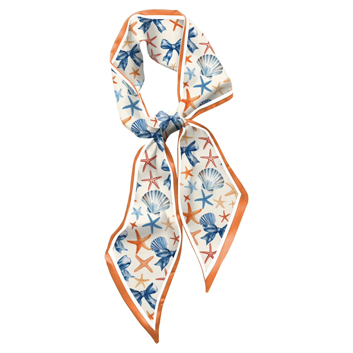 Hair Head Neck Scarf Silk Feeling Long Satin Scarves Aesthetic Cute Decoration for Handbag Women Girls (59 * 6.7'')