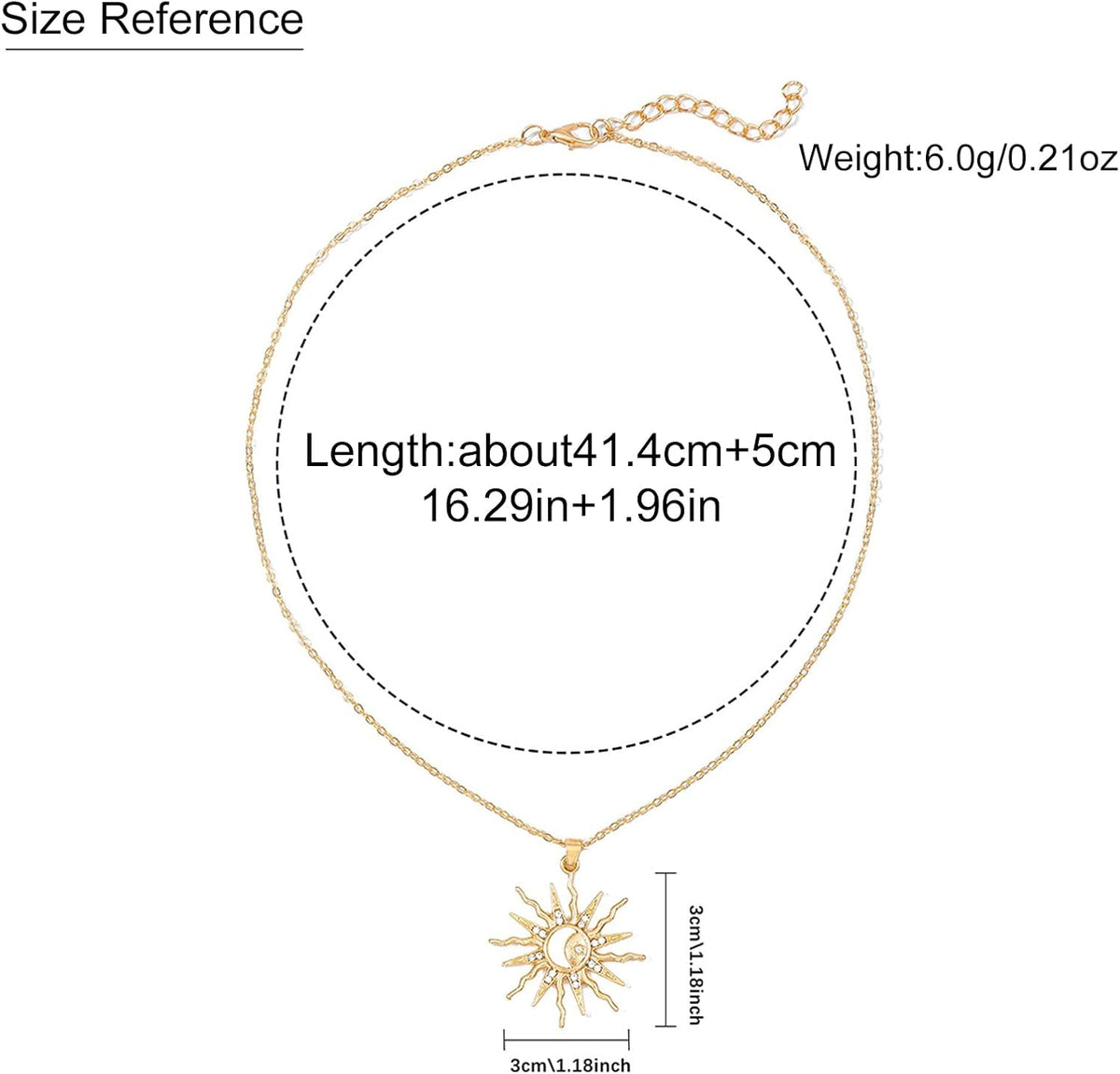 14K Gold Plated Pendant Necklace for Women - Dainty Tiny Pendant Choker, Delicate Gold Chain Necklace, Trendy Jewelry Gift