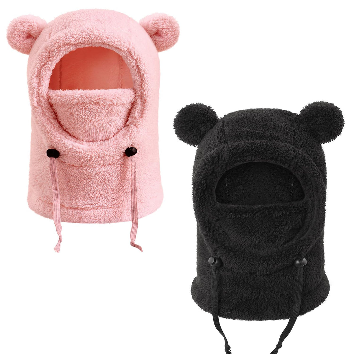Kids Winter Fleece Hats Children's Balaclava Ski Mask Windproof Warm Adjustable with Fleece Lining Hat for Boys Girls