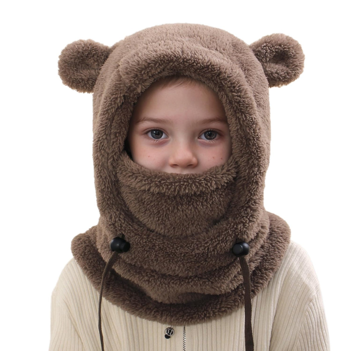 Kids Winter Fleece Hats Children's Balaclava Ski Mask Windproof Warm Adjustable with Fleece Lining Hat for Boys Girls