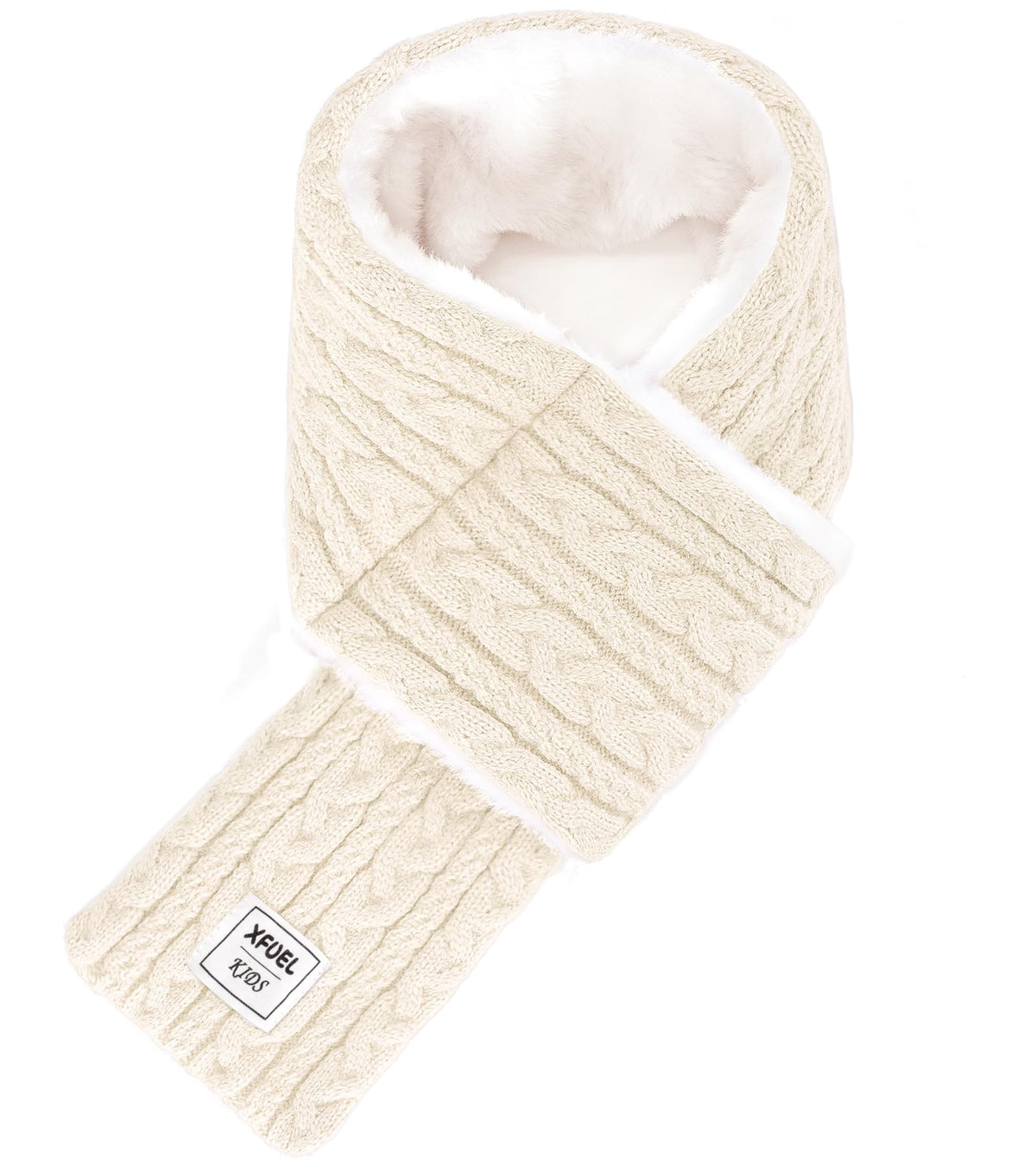 Kids Scarf, Winter Scarves for Girls Boys, Knitted Cross Tie Neck Warmer